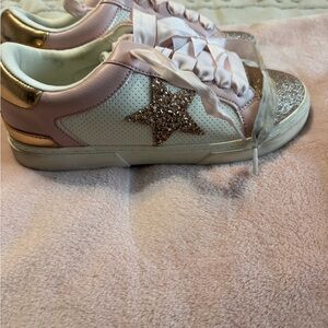 Target Pink and Gold Kids Sneakers